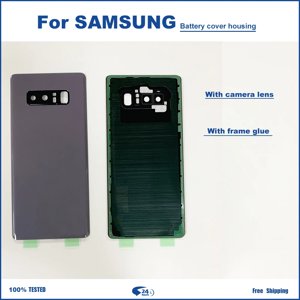 Чехол с логотипом для Samsung Galaxy Note 8 N950 стеклянная задняя крышка аккумулятора note8