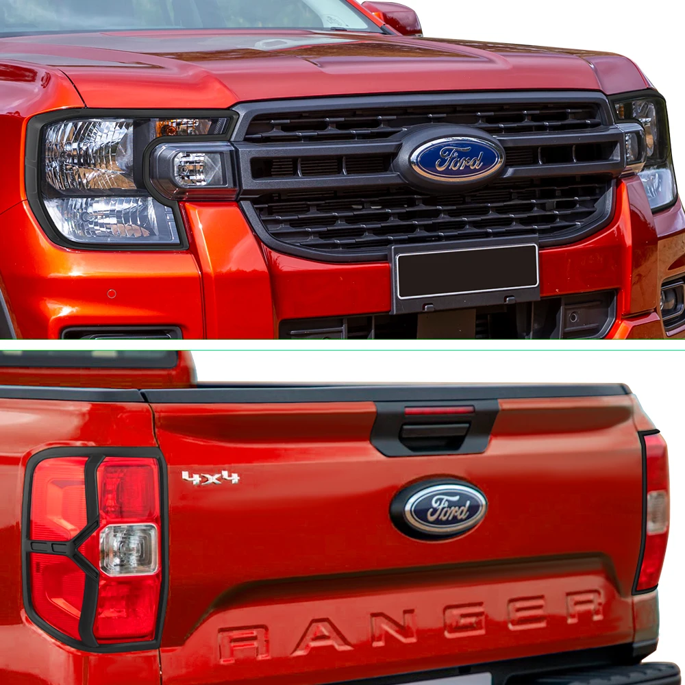 Крышка фары крышка заднего фонаря накладка защита для Ford Ranger T9 2023 2024 XLS XL задняя +