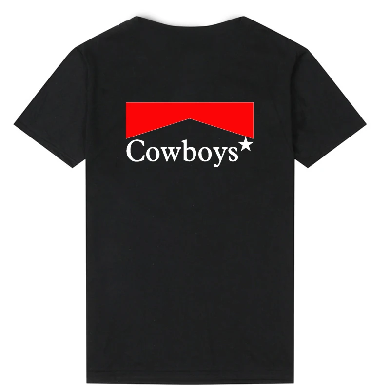 Футболка Cowboys женская с принтом на спине винтажная тенниска рисунком в виде