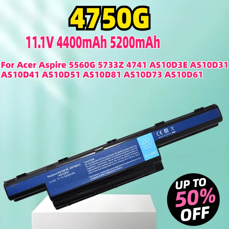 Фото Новый аккумулятор для Acer Aspire New75 5560G 5733Z 4741 AS10D3E AS10D31 AS10D41 AS10D51 AS10D81 AS10D73 AS10D61 AS10D71 №1
