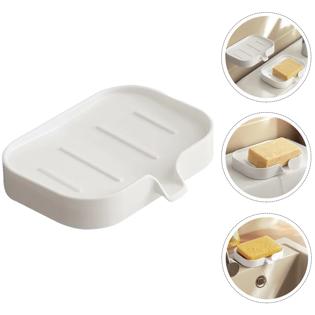

Soap Holder Wall Dish Bathroom Stand Tray Adhesive Draining Kitchen Box Mounted Organizer Waterfall Barrack Shelfdishes Rest