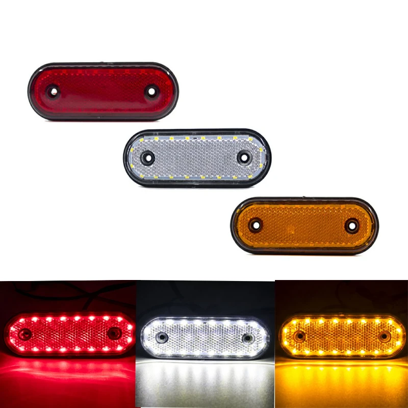 

24V 20 LED Side Marker Light Rear Clearance Lamp Tail Light Turn Signal Warning Indicator Tractor Truck RV Trailer Lorry Pickup