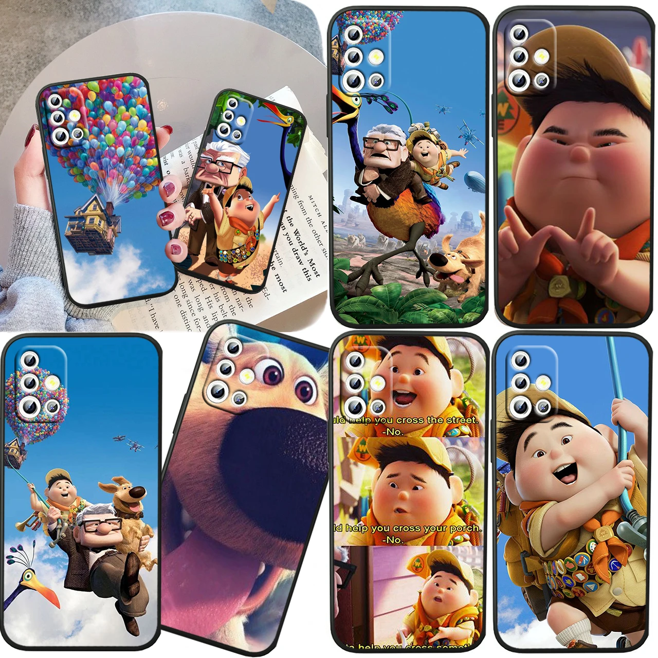 

Disney Up Cute For Samsung A04S A81 A91 A71 A51 A41 A31 A12 A21S A01 4G 5G Silicone Soft Black Phone Case