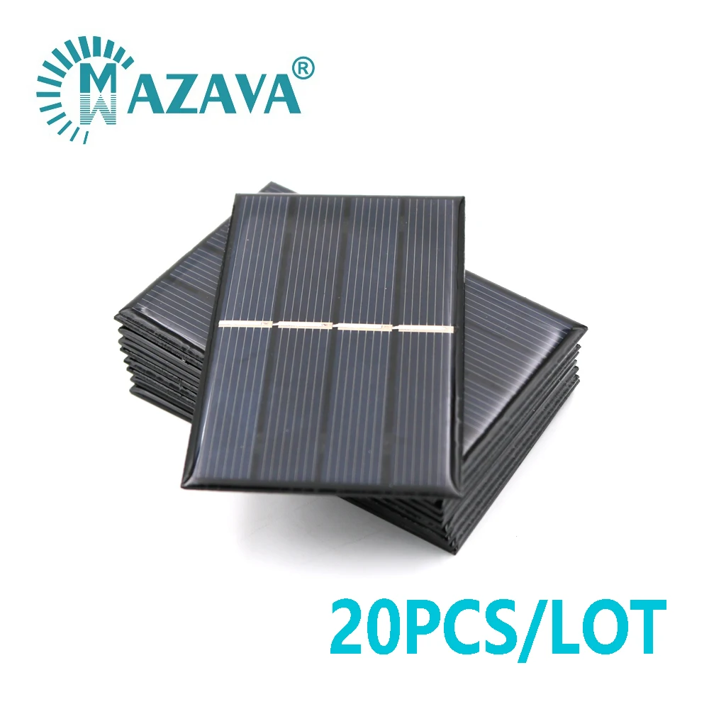 

20pcs x 2 V 0.6 W Solar Cells 300mA 2V Phone Charger Home Improvement Solar Panel 50mm*80mm Polycrystalline Silicon