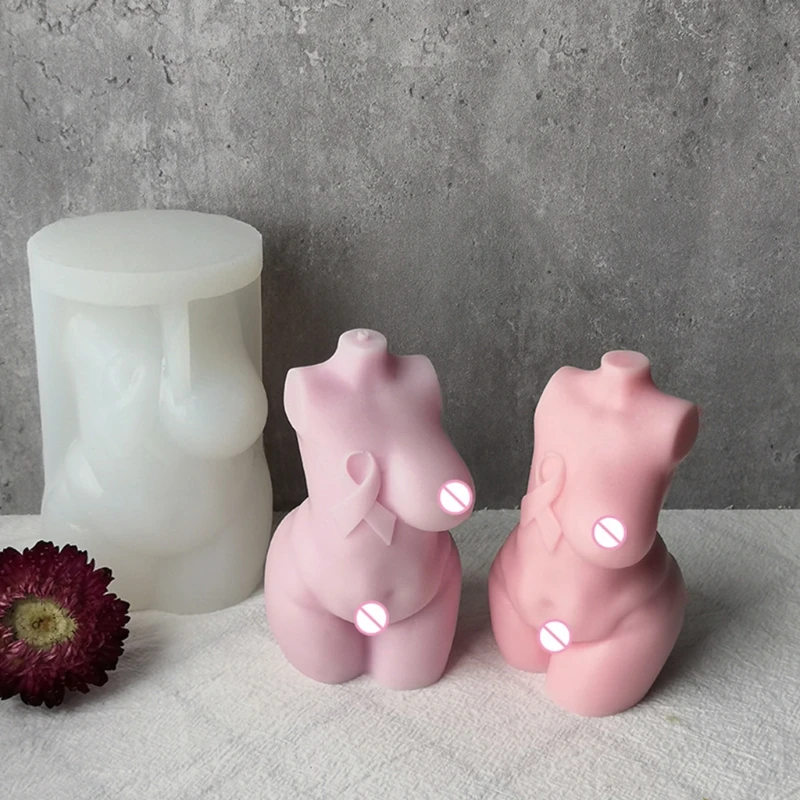 

Naked Woman Silicone Body Candle Mold,Thick Female Body 3D Curved Figure Mould