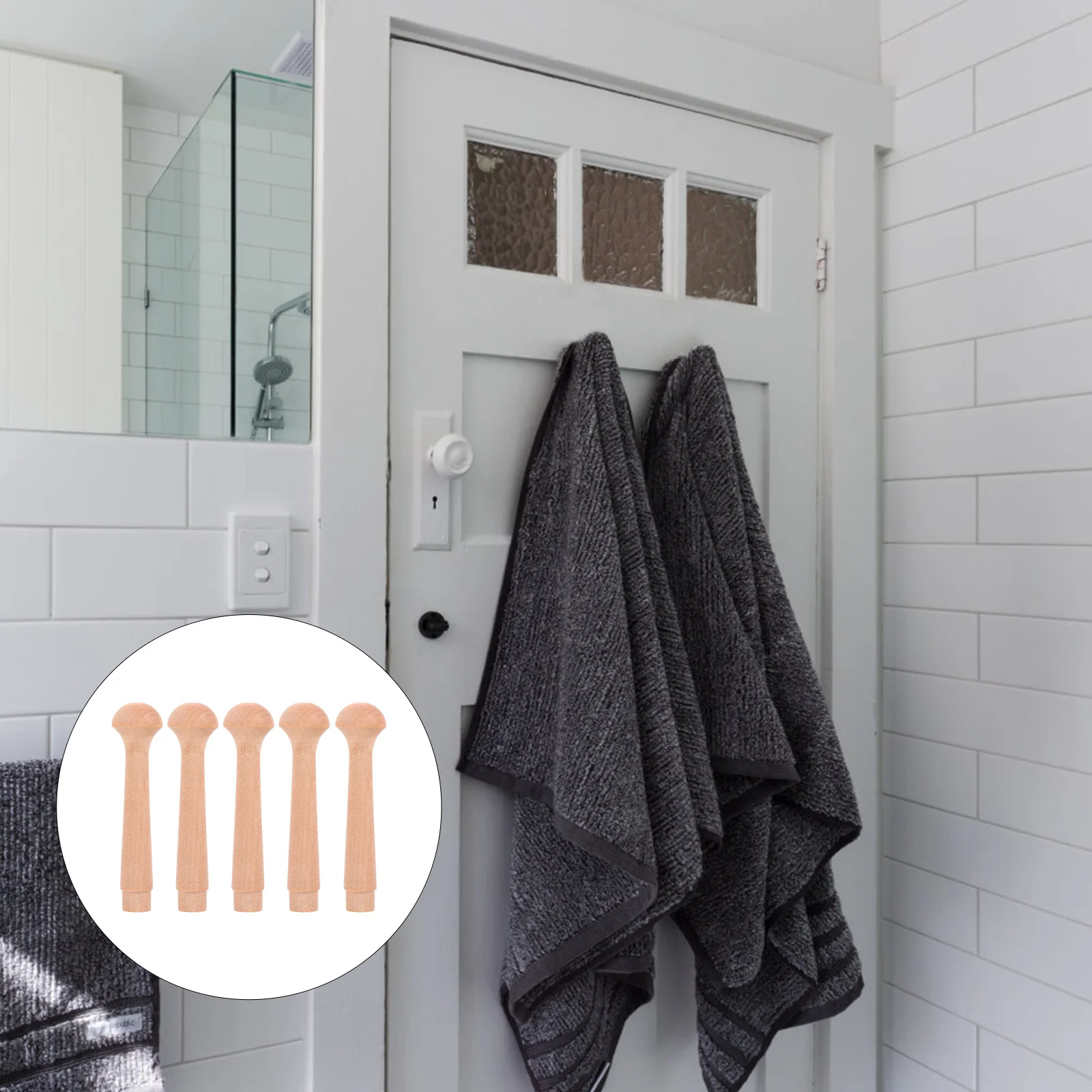 

Wall Hooks Hangerrack Hat Shaker Hook Wooden Peg Clothes Mounted Coat Hanging Towel Backpack Utility Pegs Clothing Cloth Holder