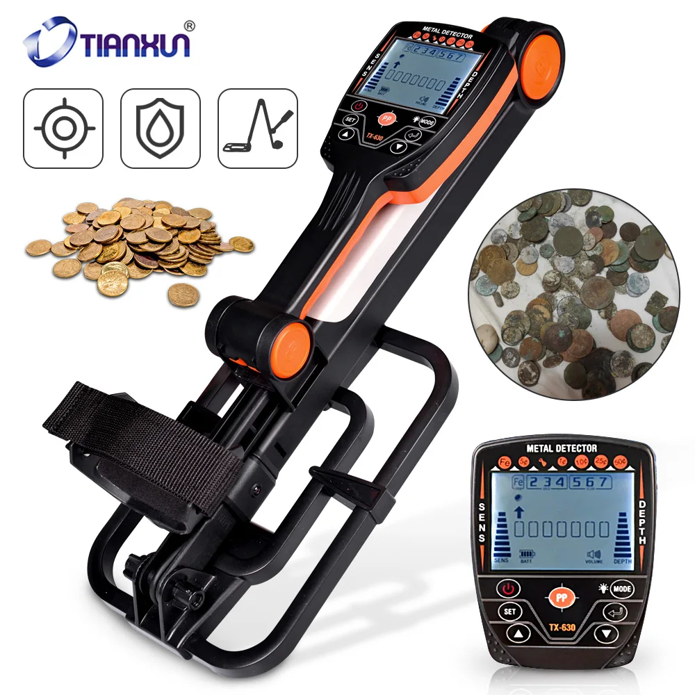 

Professional TX-630 Foldable Metal Detector Waterproof Adjustable Folding Metal Detectors High Accuracy Lightweight Collapsible