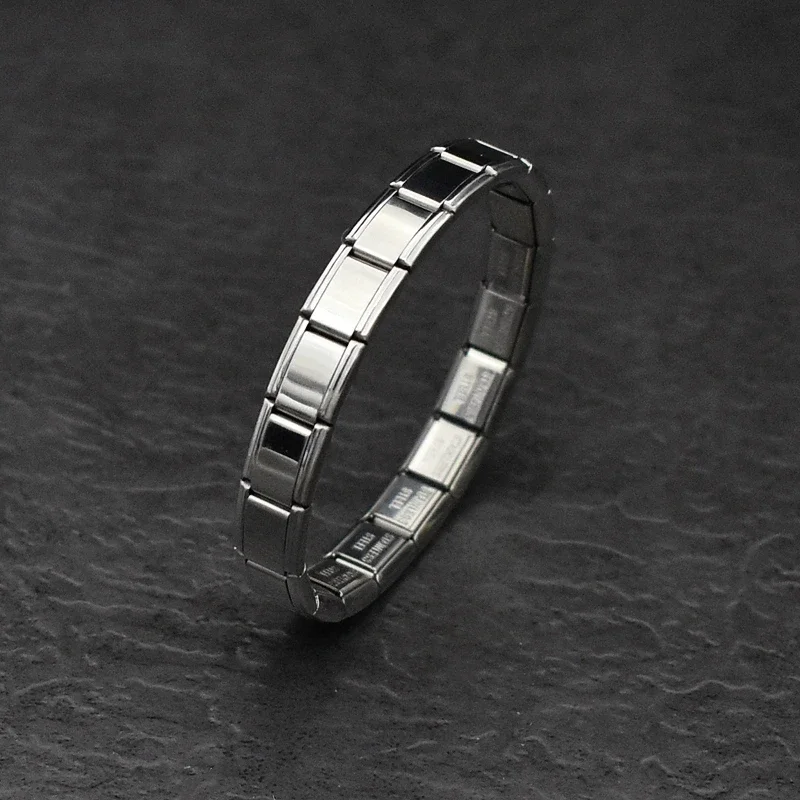 Модный браслет из нержавеющей стали итальянский эластичный браслет-подвеска