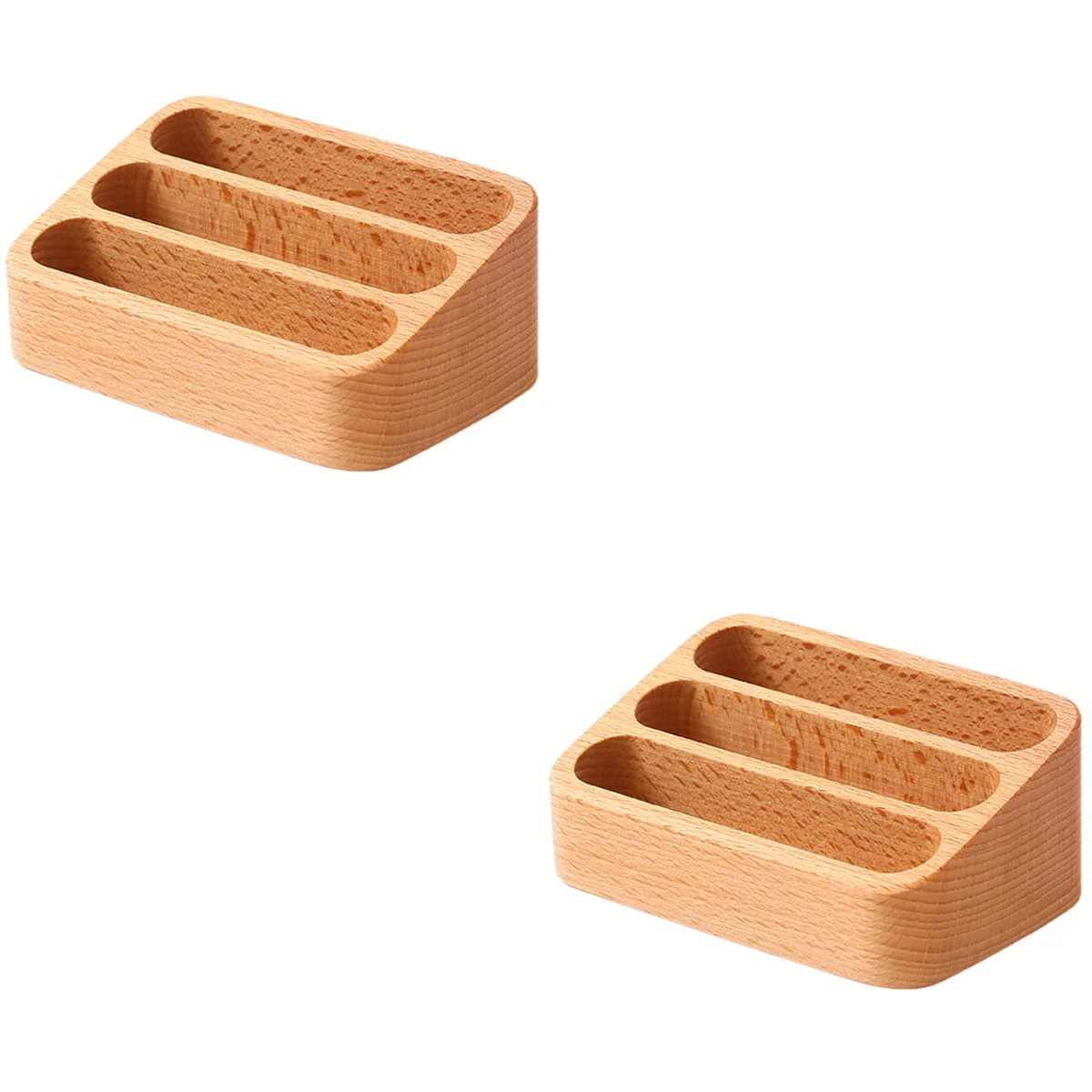 

2pcs Visiting Cards Storage Box Business Cards Container Card Storage Organizer Handy Business Card Rack
