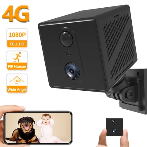 Мини-камера видеонаблюдения, 1080P, 2600 мАч, SIM-карта