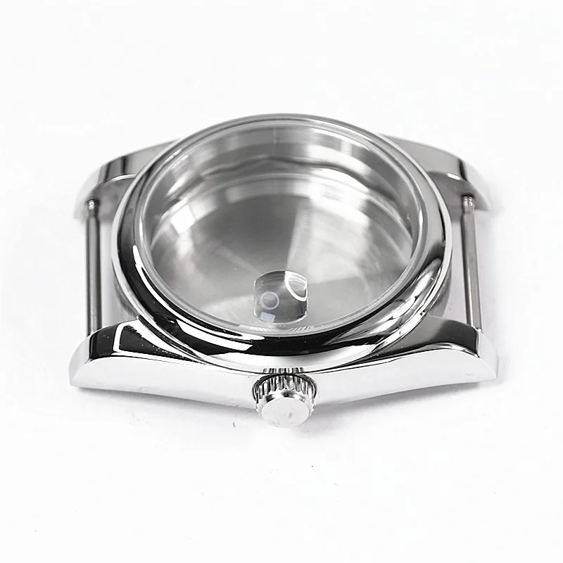 36mm Oyster Design Rounded Edge Sapphire Crystal 316l Steel Waterproof Watch Case For Nh35a Nh36 Movement Seiko Skx007 MODs