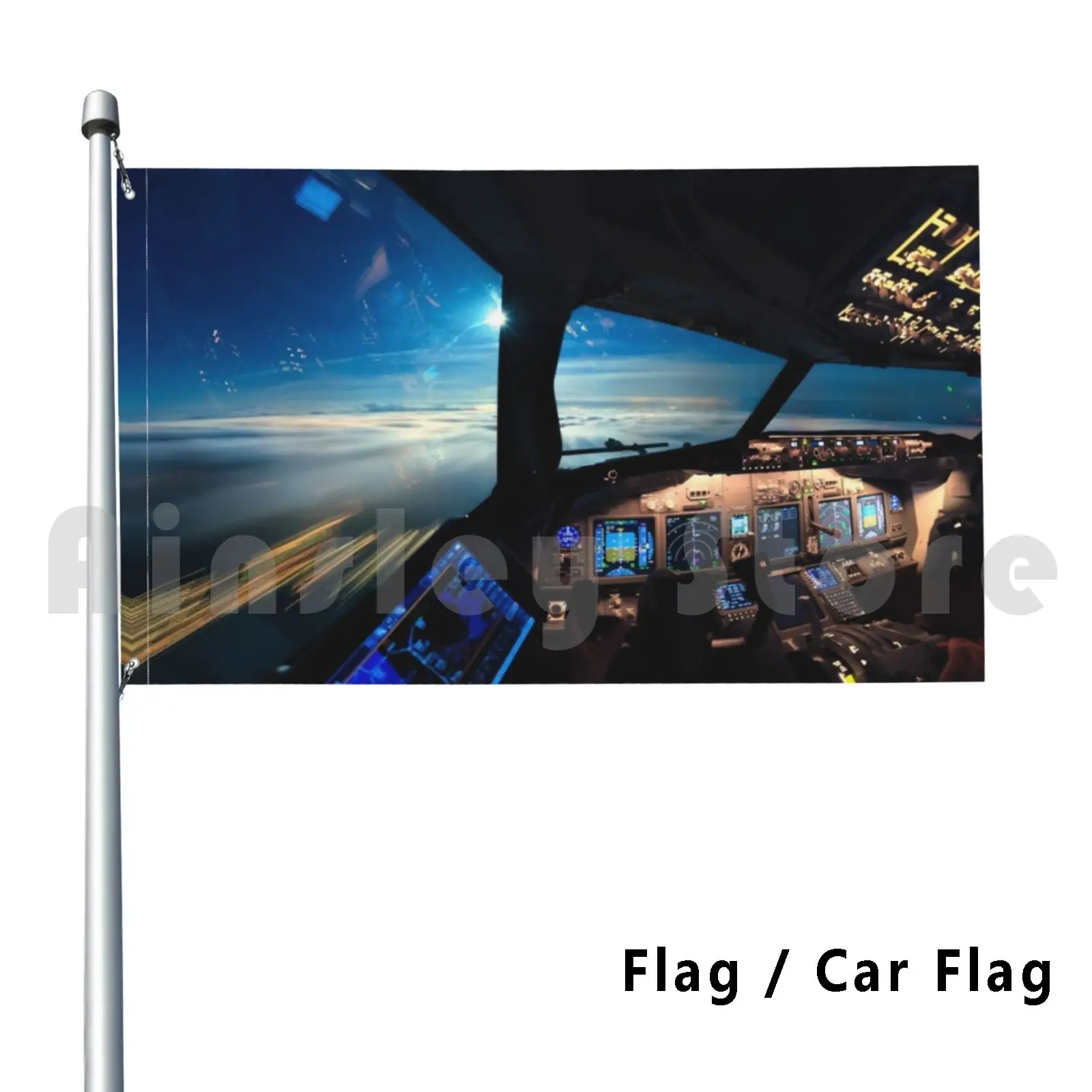 Night Flight Flag Car Flag Funny Airport Aviation Boeing Boeing 737 Cloud Surfing Clouds Flying Cockpit