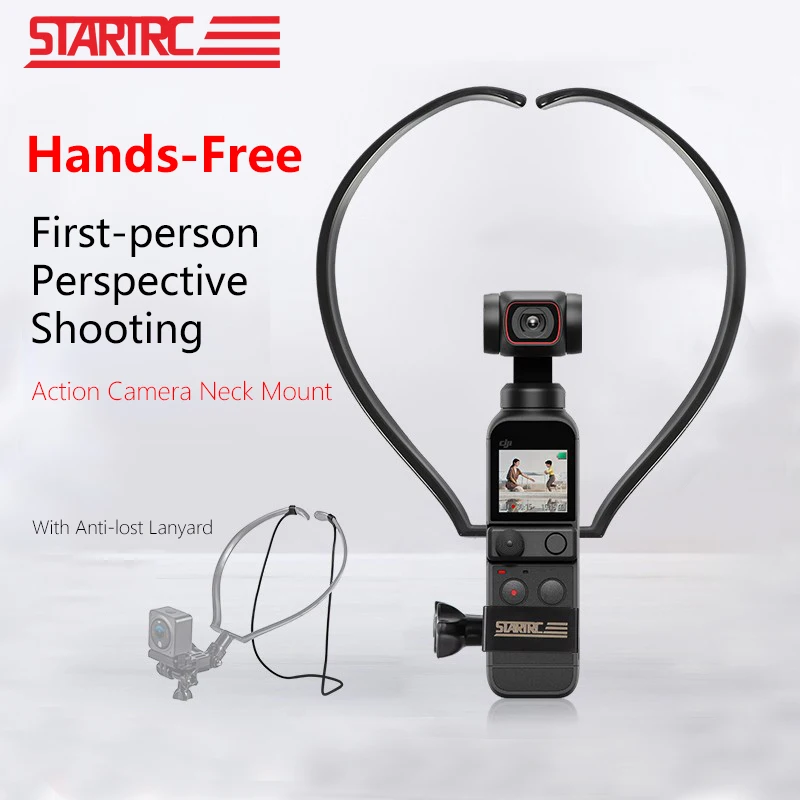 

Hanging Neck Mount Holder First-person Perspective Shooting Bracket Osmo Pocket Vlog Riding Camera Accessories for DJI Pocket 2
