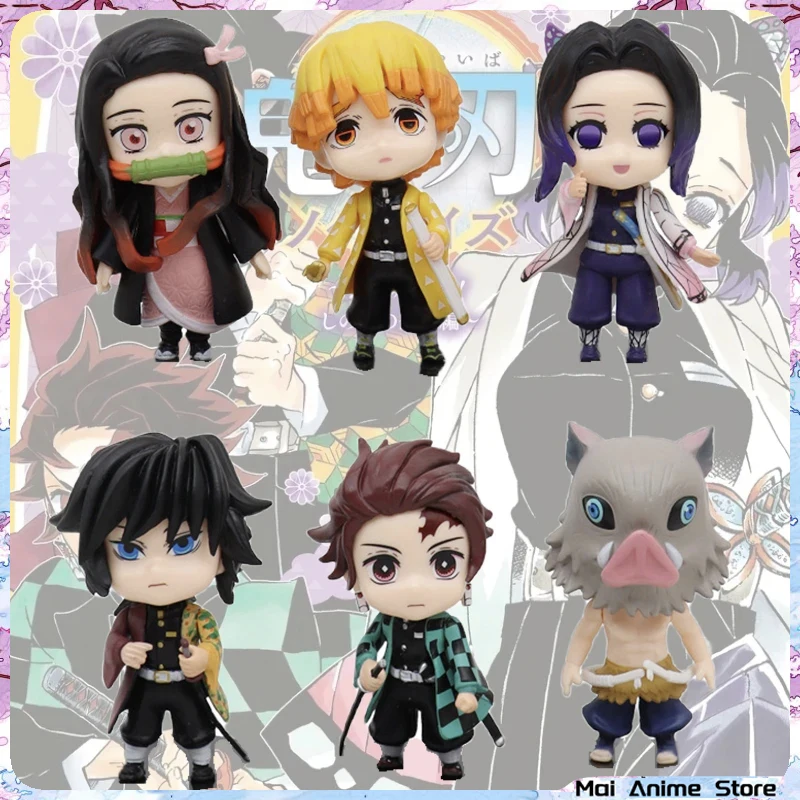 

Demon Slayer Tanjiro Anime Figure Shinobu Kimetsu No Yaiba Nezuko Zenitsu Giyuu Action Figures Figurine Toy Children's Day Gifts