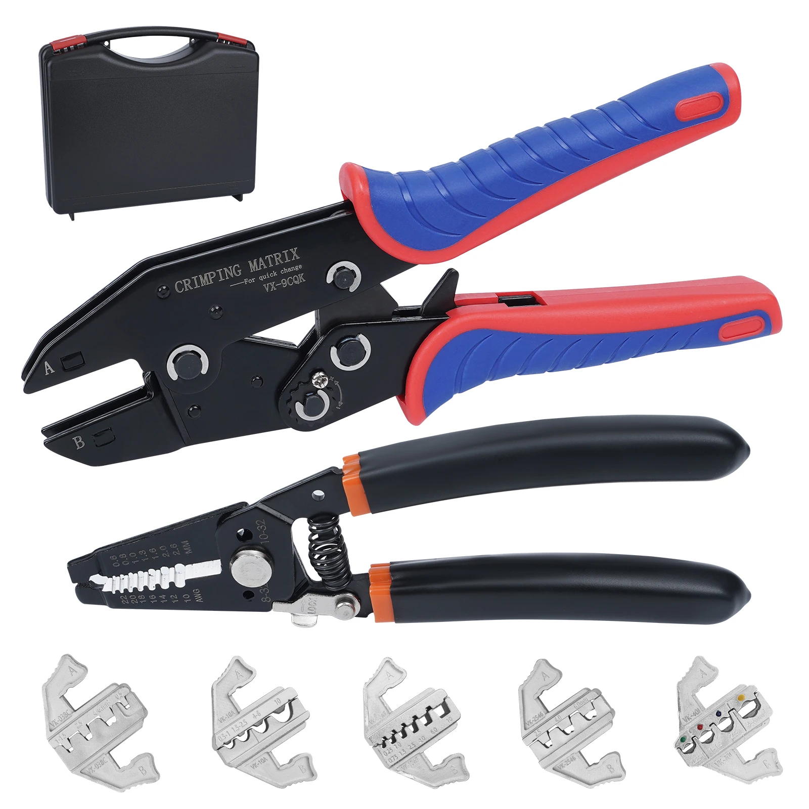 Обжимные клещи быстрая замена набор челюстей для 2,8 4,8 6,3 штекер/трубка/изоляция/быстрое многофункциональное ручное устройство для зажима проводов