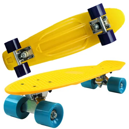 Jusenda 56 см скейтборд мини Лонгборд Single Rocker детей скутер крейсер пастельных Пенни