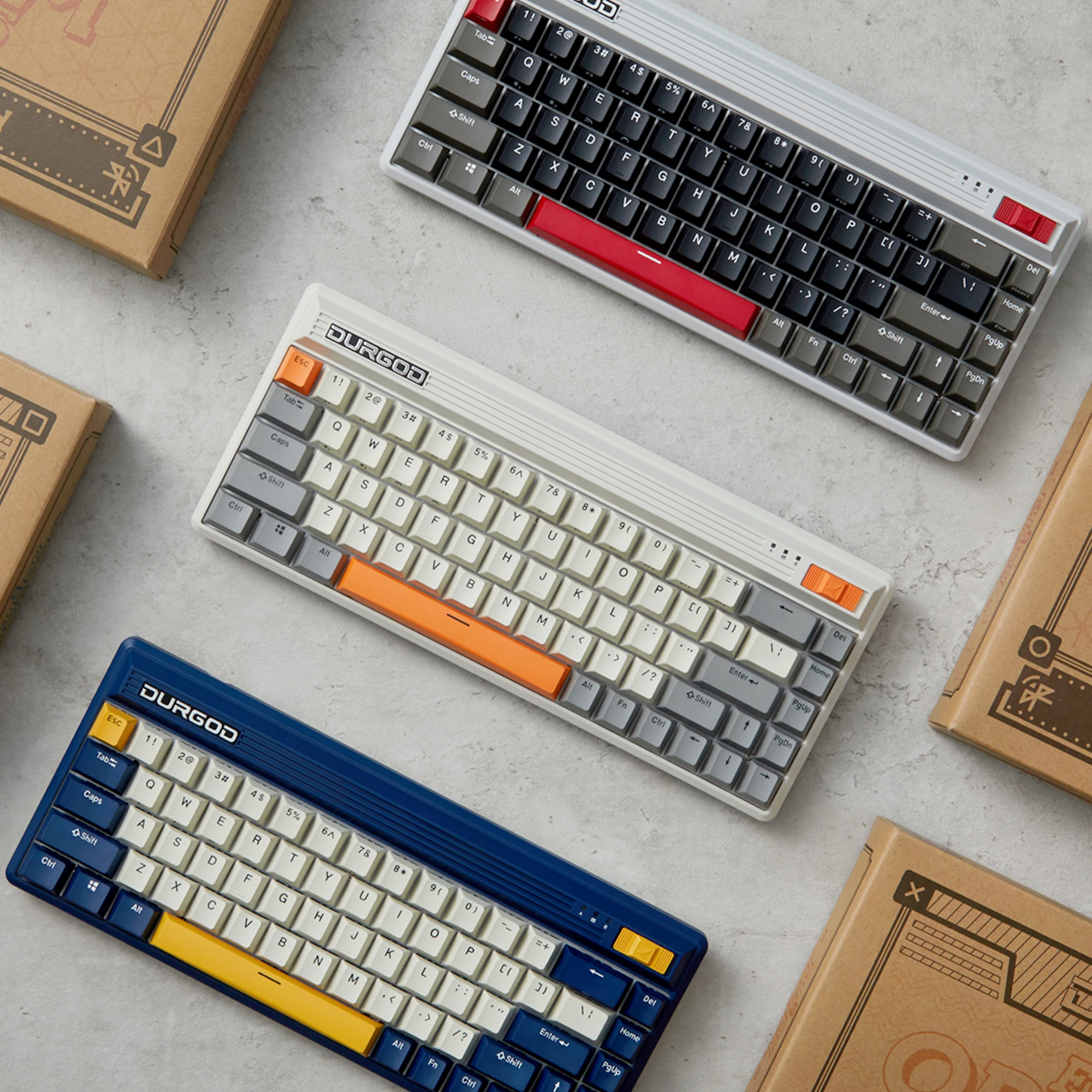 

Durgod Fusion 65% Bluetooth 5.0 2.4G Wireless Mechanical Keyboard cherry switch type c software macro NKRO PBT Doubleshot keycap