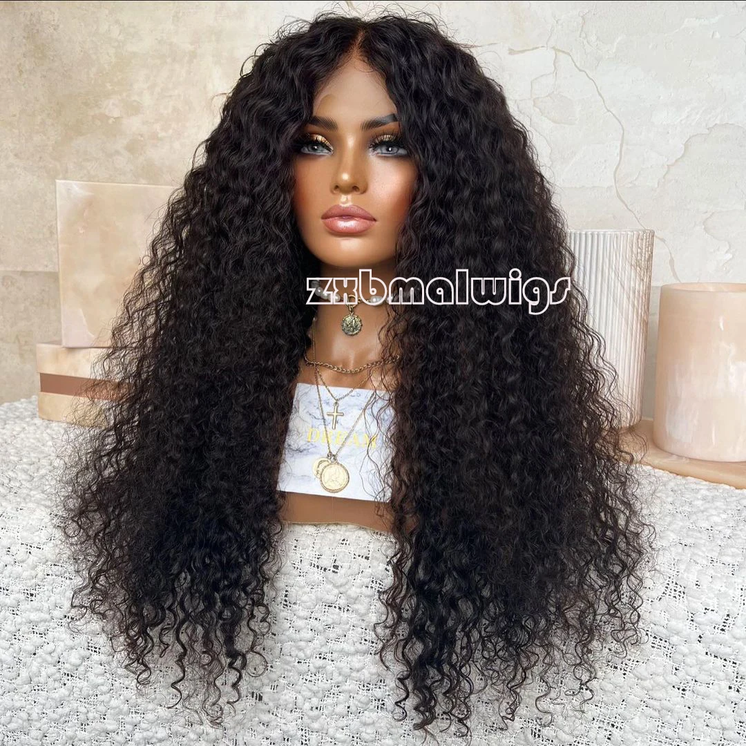 Женский парик из синтетических волос на сетке спереди QW самый темный коричневый