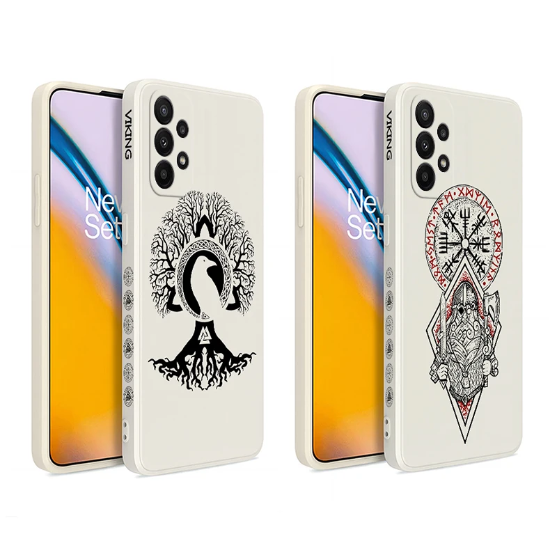 

Viking Vegvisir Odin Nordic Phone Case For Samsung A73 A53 A50 A12 A22 A52 A52S A51 A72 A71 A32 A20 A21S A11 5G Silicone Cover