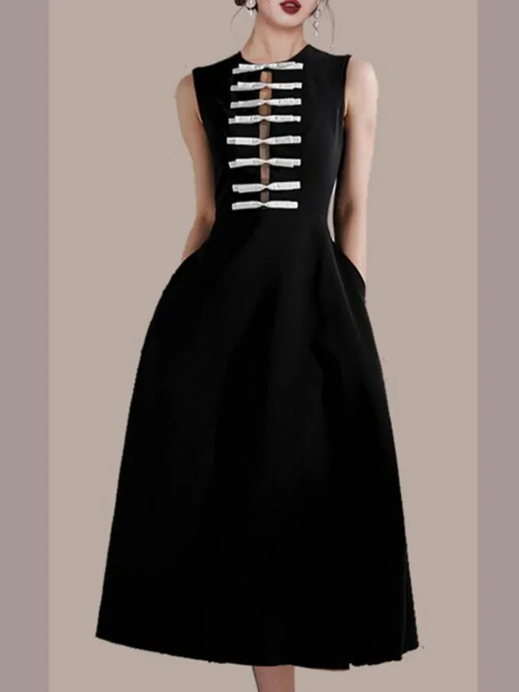 

ZAWFL New Evening Dresses O-Neck Sleeveless Lace BeadsProm Gowns Custom Made Hollow Bow Back A Line Special Occasion Dress