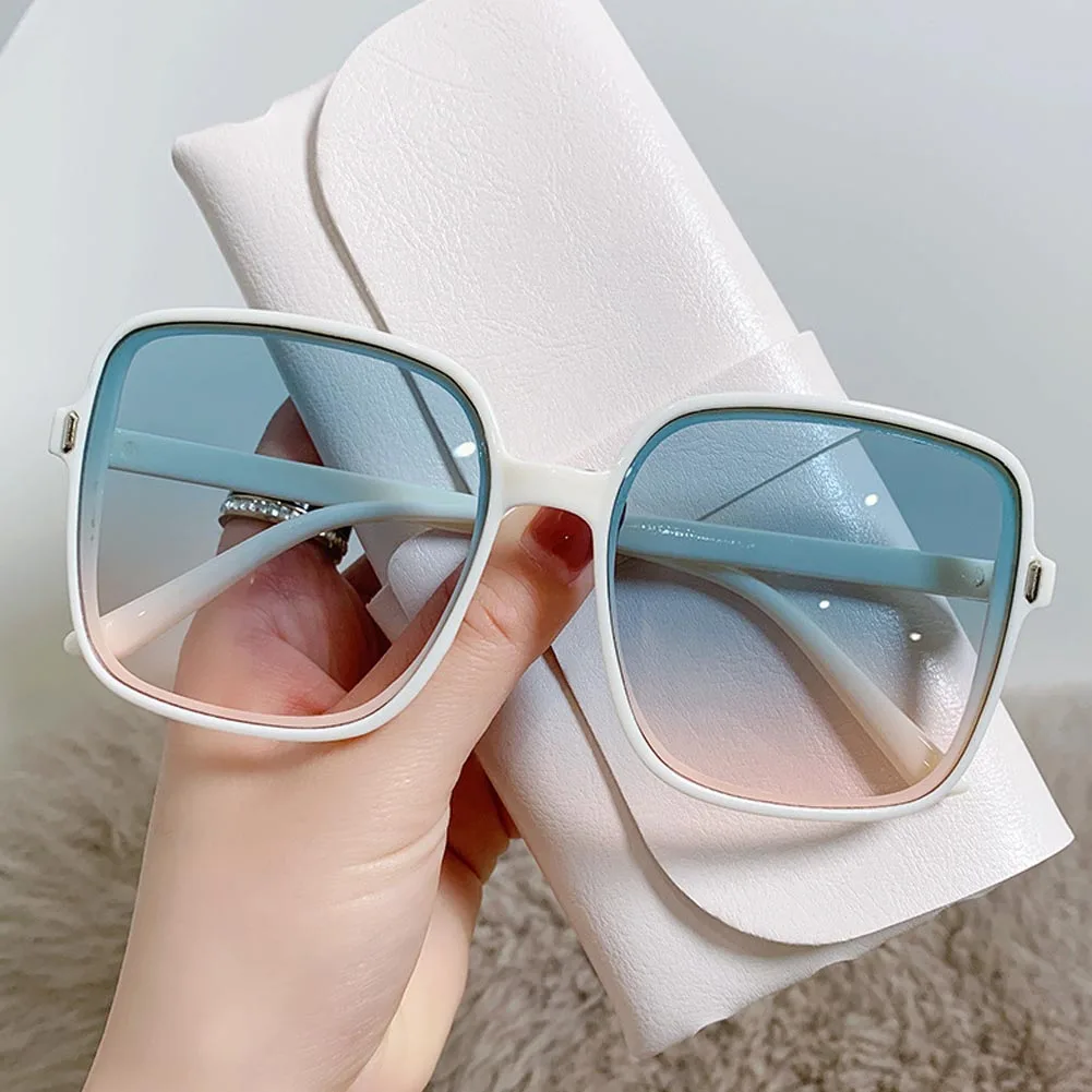 

2022 Rice Nail Square Sunglasses Round Face Ladies Anti-ultraviolet Sunglasses Wild Jelly Sunglasses Uv400