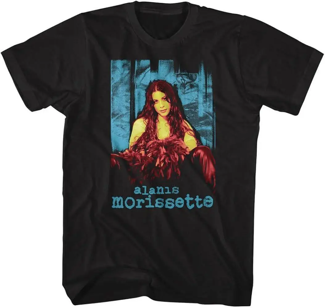 Vtg Alanis Morissette Gift For Fans Cotton Black T Shirt Men