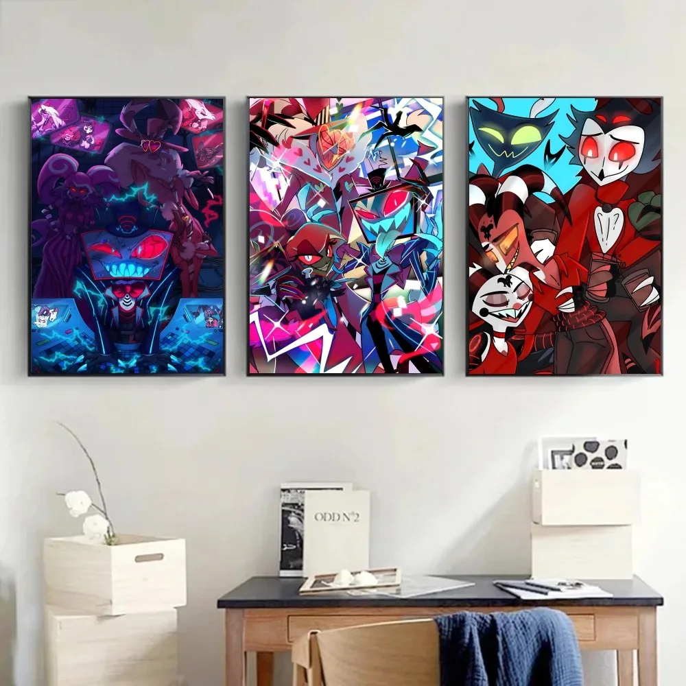 Cartoon H-Helluva Boss Terror Poster Paper Print Home Living Room Bedroom Entrance Bar Restaurant Cafe Art Painting Decoration