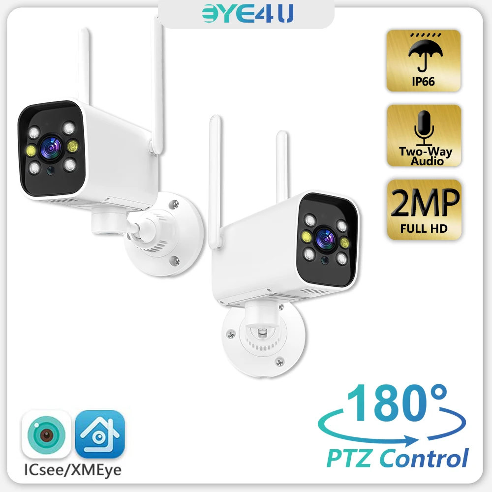 

IP-камера наружная, 1080P, Wi-Fi, 2 МП, PTZ, IP66, ICsee