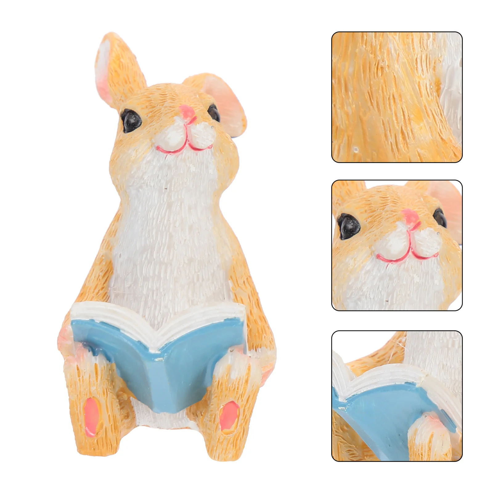 

Rabbit Bunny Toys Decor Aquarium Figurines Figurine Easter Statue Mini Miniature Animal Resin Tank Kids Decorations Toy Figures