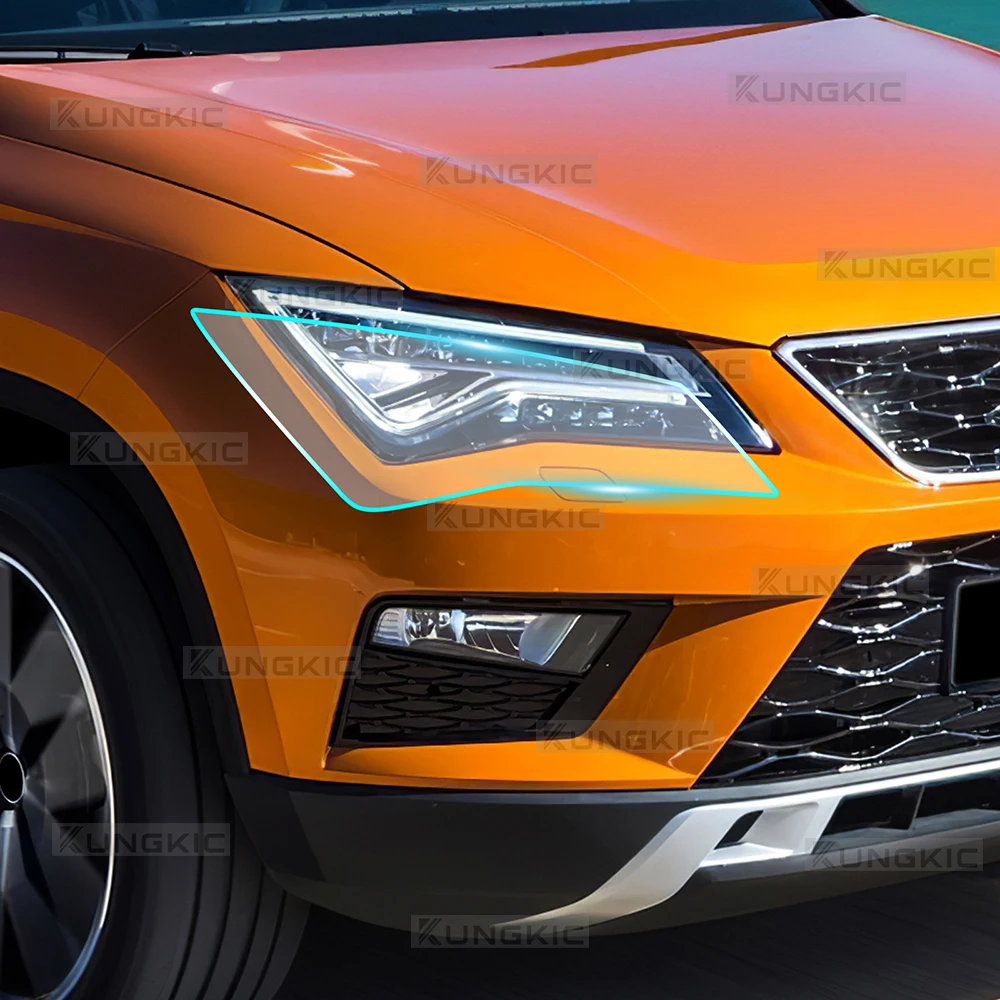 Фото Для Seat Cupra Ateca 2016 2017 2018 2019 фара из ТПУ, стойки B, защитная пленка для дверной чаши, наклейка против царапин, дымчатая прозрачная PPF №2