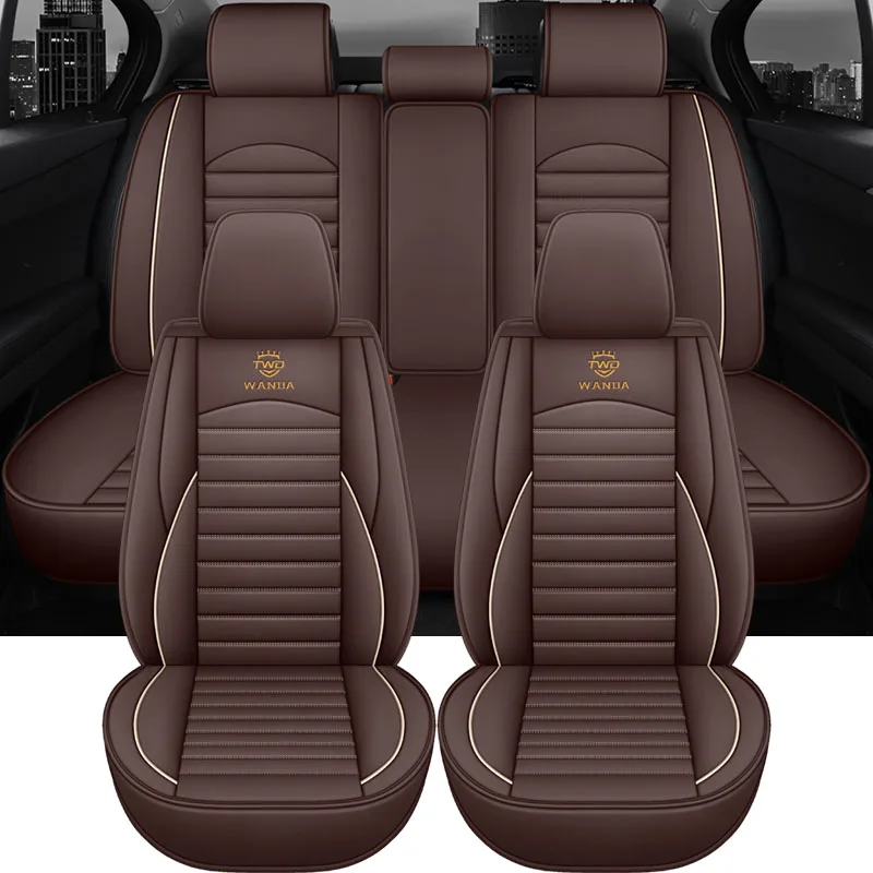 

Universal Leather Auto Car Seat Covers For Ford Edge gol g5 Mercedes w204 Kia rio Audi a4 b7 Camry 40 50 Interior Accsesories