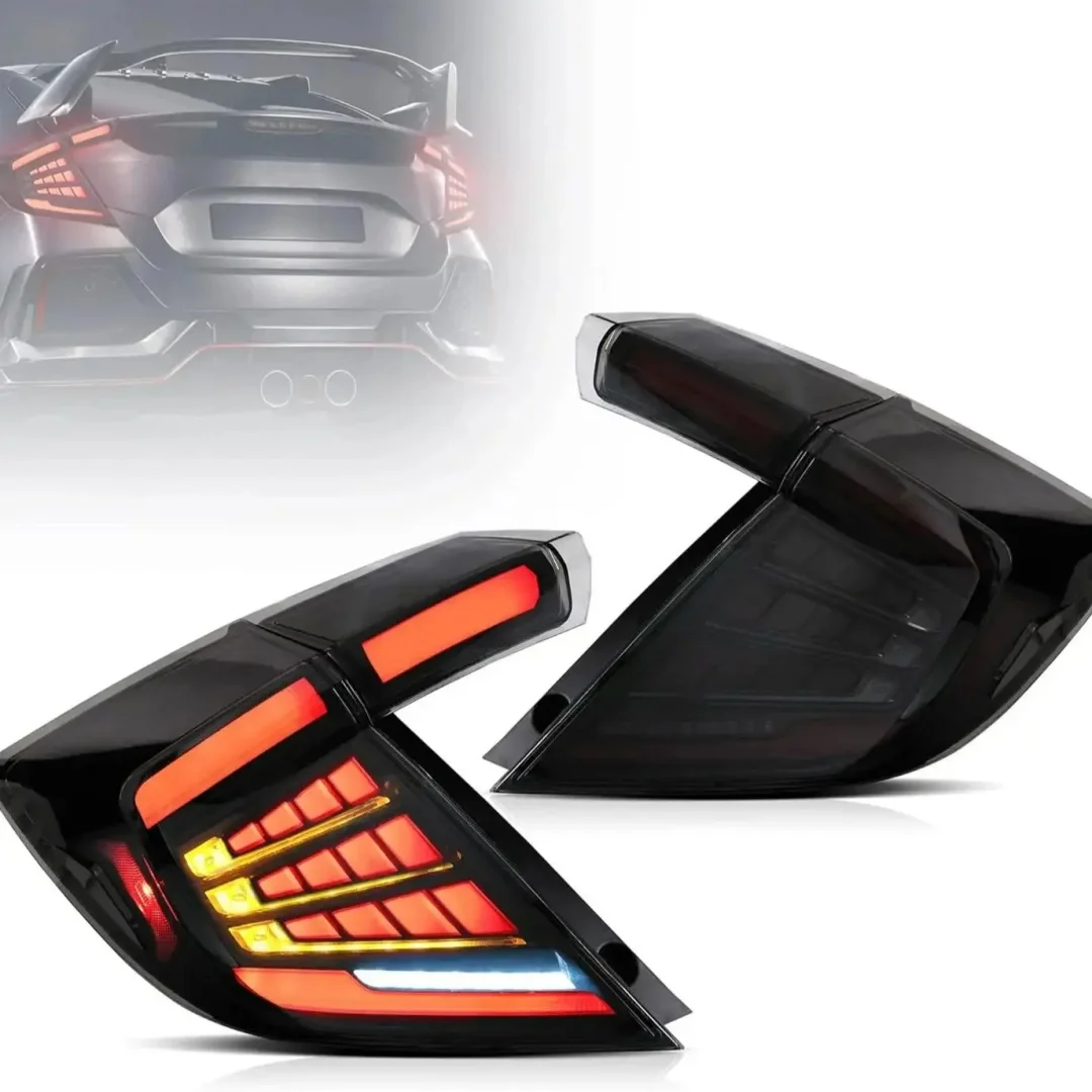 Светодиодные задние фонари для Honda Civic 10-го поколения хэтчбек/тип R 2016-2021 с