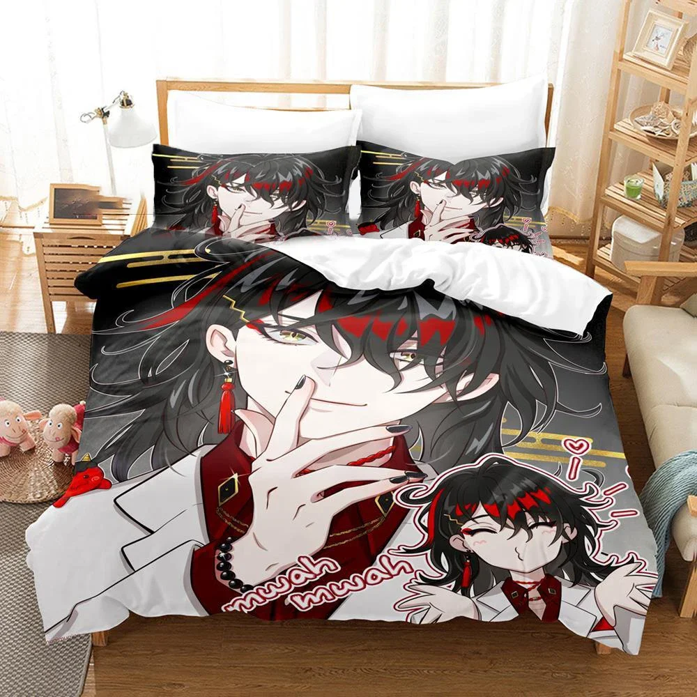 3D Printed Vox Akuma Bedding Set Boys Girls Twin Queen Size Duvet Cover Pillowcase Bed Kids Adult Fashion Home Textileextile