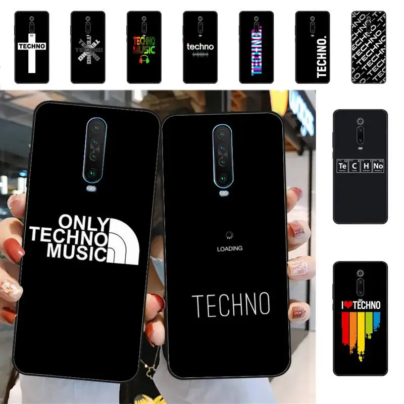 

Techno Music Phone Case for Redmi 5 6 7 8 9 A 5plus K20 4X 6 cover