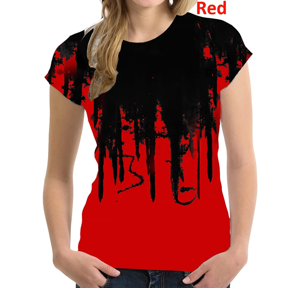 

Women's Fashion Summer Fitness T-shirt Camouflage Print Shirts Round Neck Short Sleeve Casual Tops