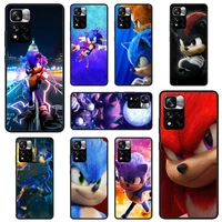 sonic the hedgehog phone case for xiaomi redmi note 10 9 8 6 pro 10t 9s 8t 7 5a 5 4 aesthetic black soft silicone cover
