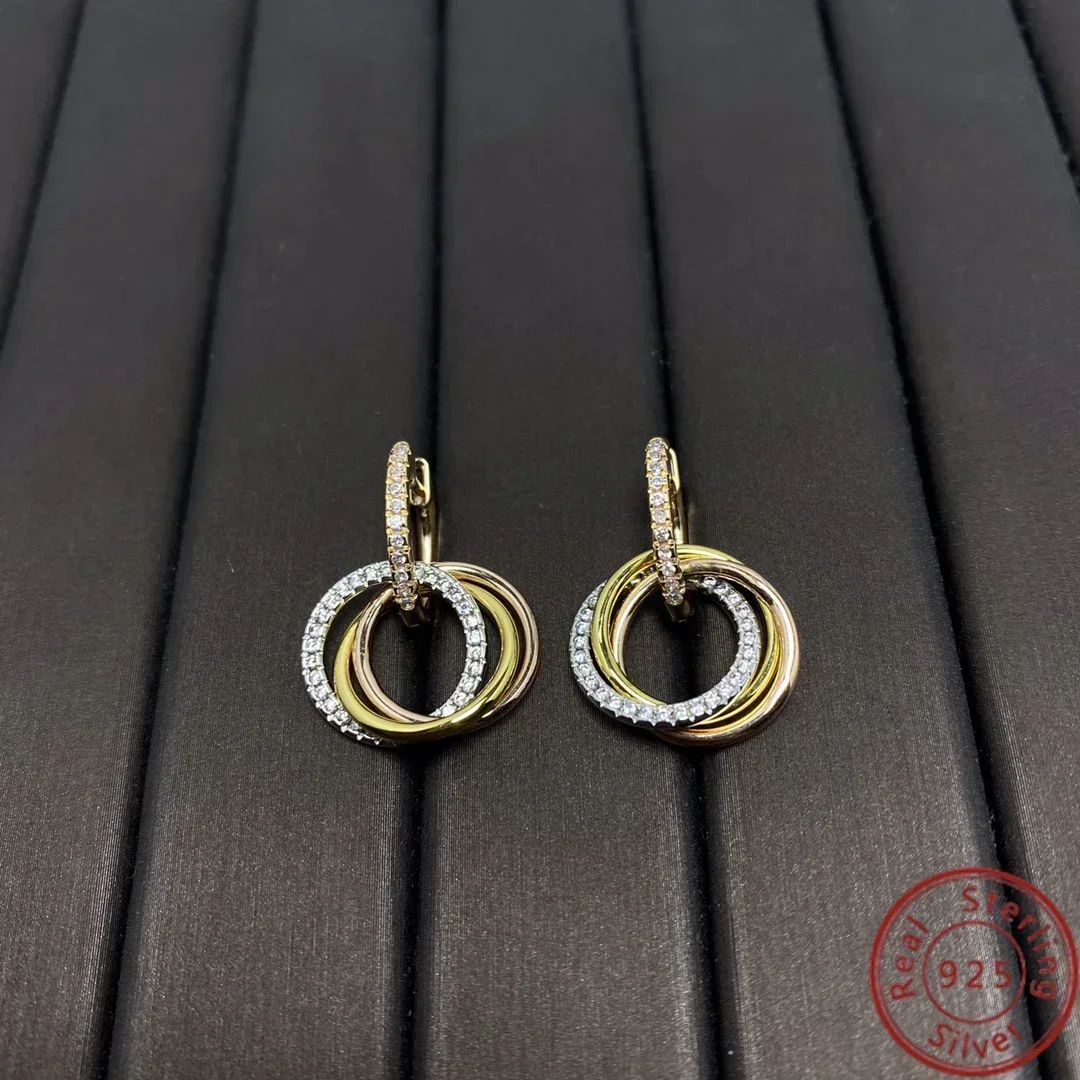 Новинка 2024 серьги-изящные Изящные из стерлингового серебра S925 пробы модные по