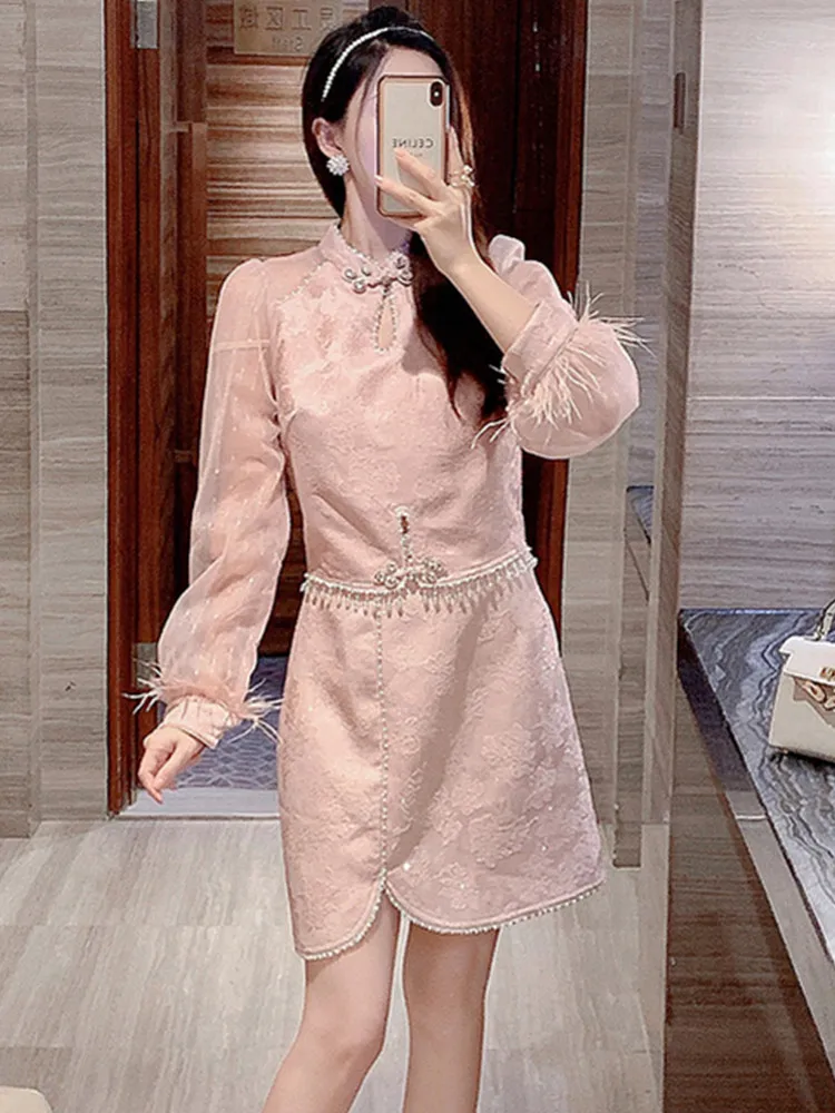 Новый Модный комплект из двух предметов для тяжелой промышленности с бисером