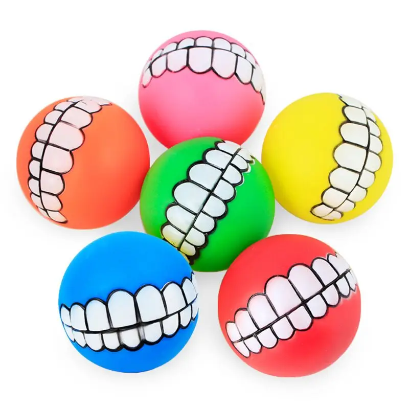 

Pet dog training Fun chewing ball with Teeth