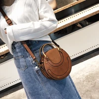 fashion round top handle handbags high quality pu leather women crossbody bags for women 2022 new circular thread shoulder bag