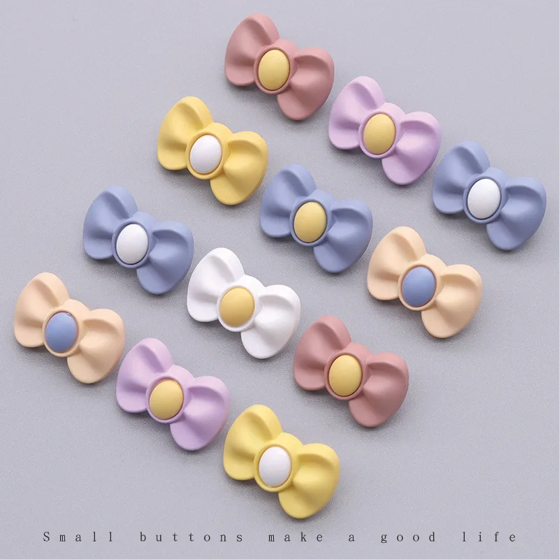 

10 шт. Разноцветные Детские пуговицы милый мультяшный бант маленькие пуговицы детская одежда свитер пальто Пуговицы Аксессуары