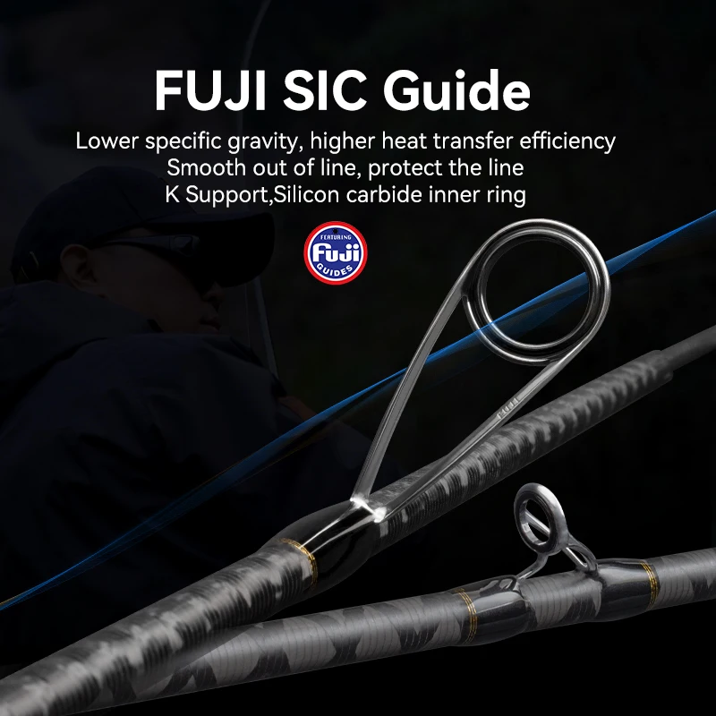 Литой спиннинг Kingdom WORM MASTER 2 секции FUJI SIC направляющее кольцо и VSS/ECS