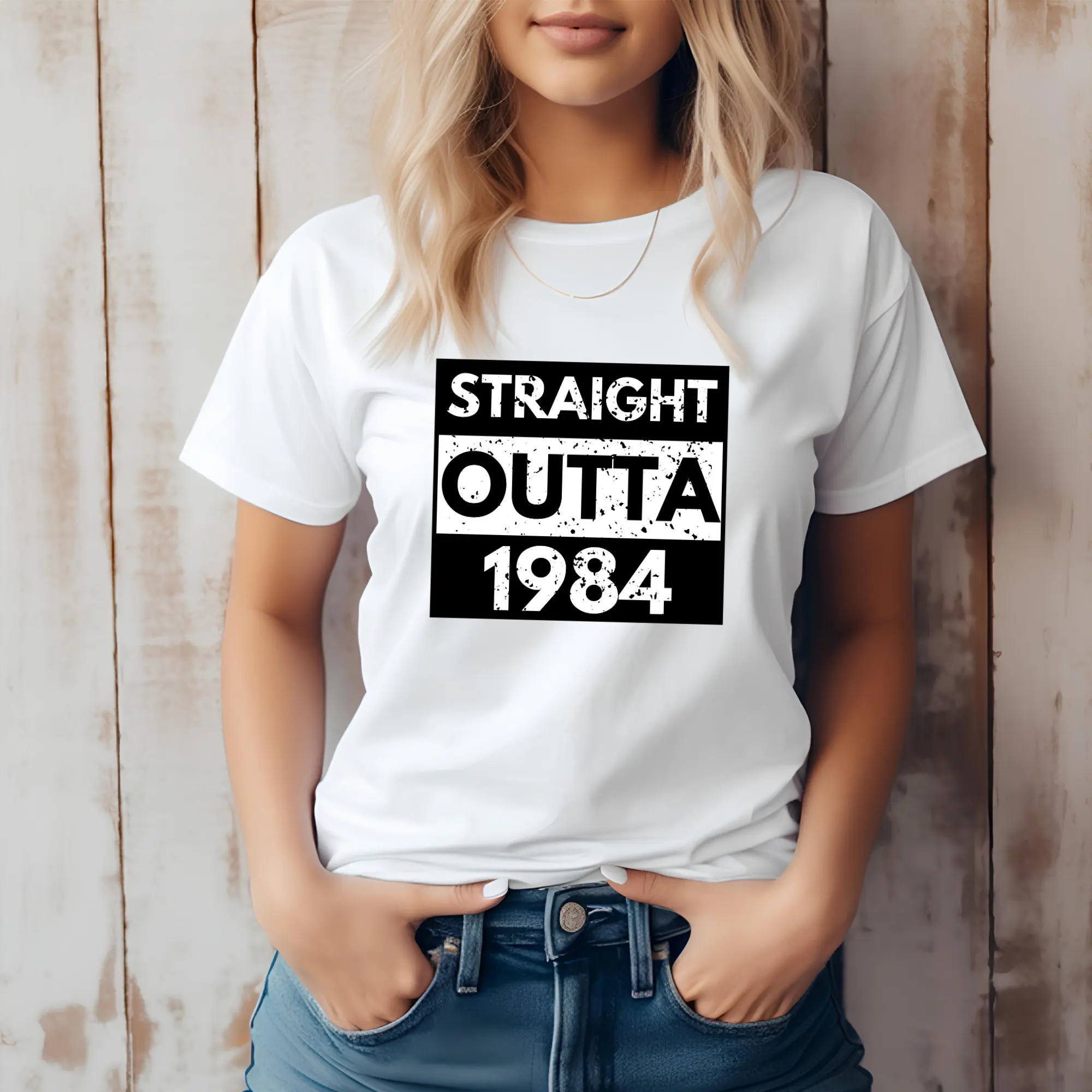 Футболка Прямая Из 1984 на день рождения для рожденных в дате