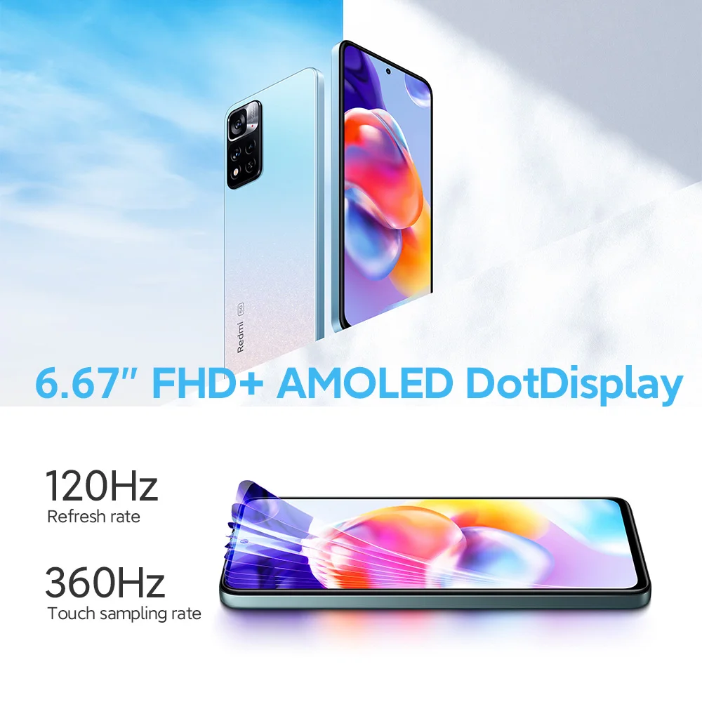 Global Rom Xiaomi Redmi Note11 ProPlus 5G Mobile Phone 120W Hyper Charge 120Hz 6.67''FHD  AMOLED Screen 108Mp  Camera Smartphone