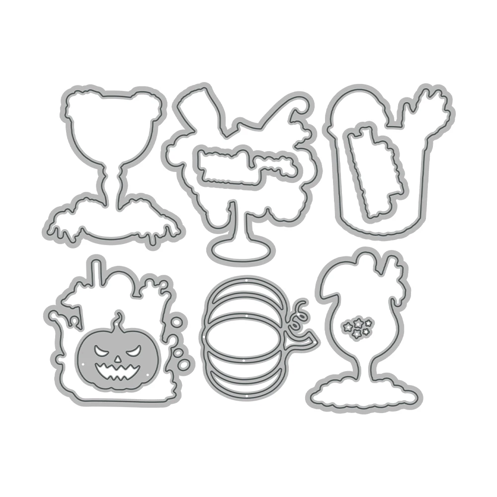 Стеклянная бутылка для Хэллоуина вырубные штампы прозрачный штамп сделай сам