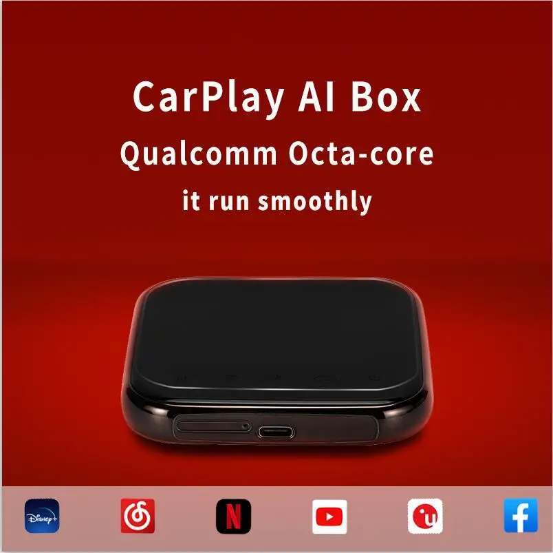$185.82 Carplay Ai Box Wireless Carplay Android Box Car Multimedia Player 4+64G Plug Play for Apple Carplay Audio Volvo Ford Benz VW