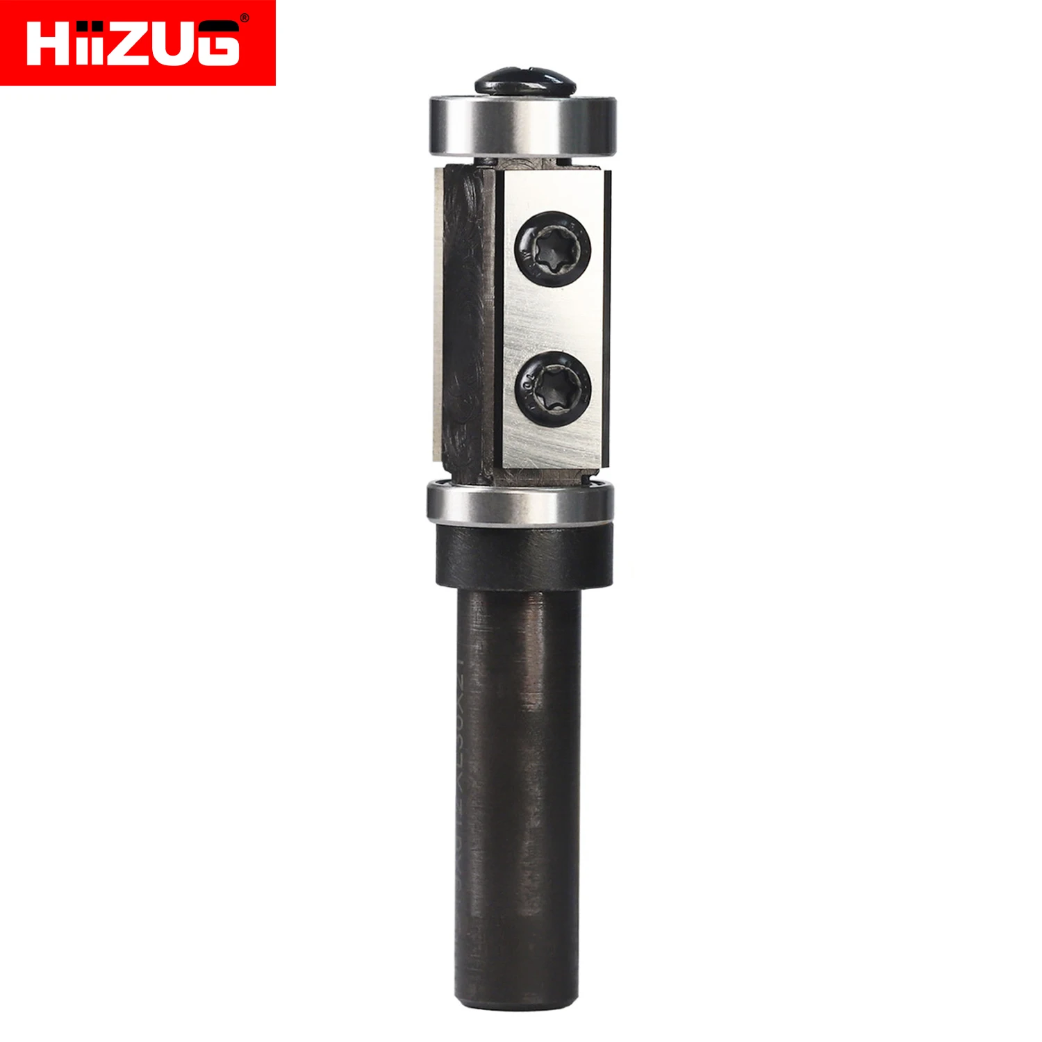 

12mm Shank 30mm Spiral Flush Trim Pattern Template Router Bit Top Bottom Double Bearings Replaceable Insert Cutter 2 Edges