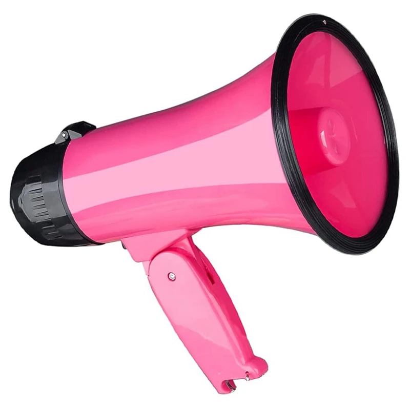 

25 Watt Compact Megaphone Speaker PA Bullhorn - With Built-In Siren, Voice Recorder, Bottle Opener