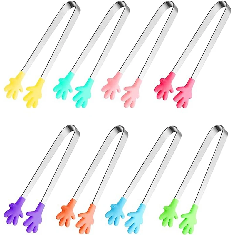 

8 шт., Силиконовые Разноцветные щипцы для фруктов, 5 дюймов