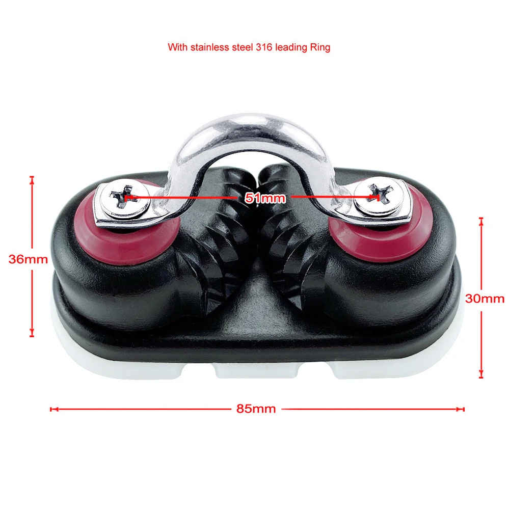 

Black Aluminum Alloy Rope Clips For Sailboats Automatic Rope Splints For Boats Fast Entry Rope Wire Fairlead Sailing Sailboat